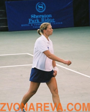 Vera Zvonareva goes off court